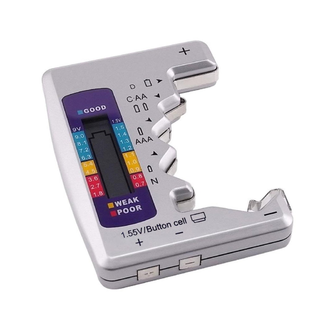 710 - 110 / BAT - 377 Battery Tester Checker C AA AAA D N 9V 1.5V Button Cell Batteries Clear Bar Graph LCD Display Pocket Size - Gain Express 710 - 110 / BAT - 377 Battery Tester Checker C AA AAA D N 9V 1.5V Button Cell Batteries Clear Bar Graph LCD Display Pocket Size - Gain Express