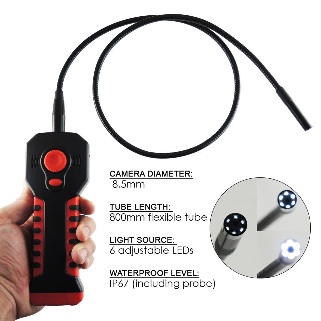 C0599W2 C0599W2 Wireless WIFI Handheld Endoscope Borescope Inspection Camera with 6 LED, iOS/ Android HD 80cm & 8.5mm Cable, 20M Wifi Range - Gain Express C0599W2 C0599W2 Wireless WIFI Handheld Endoscope Borescope Inspection Camera with 6 LED, iOS/ Android HD 80cm & 8.5mm Cable, 20M Wifi Range - Gain Express