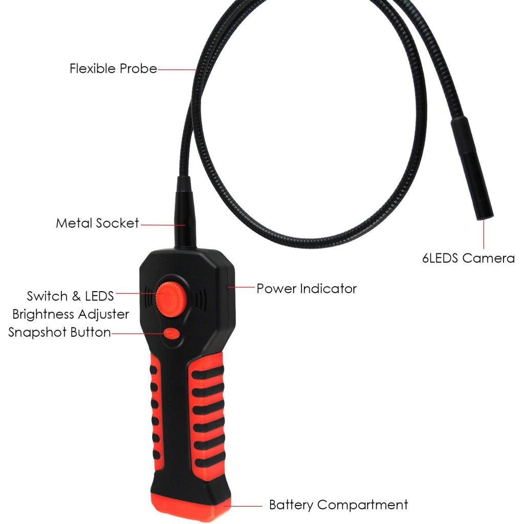 C0599W2 C0599W2 Wireless WIFI Handheld Endoscope Borescope Inspection Camera with 6 LED, iOS/ Android HD 80cm & 8.5mm Cable, 20M Wifi Range - Gain Express C0599W2 C0599W2 Wireless WIFI Handheld Endoscope Borescope Inspection Camera with 6 LED, iOS/ Android HD 80cm & 8.5mm Cable, 20M Wifi Range - Gain Express