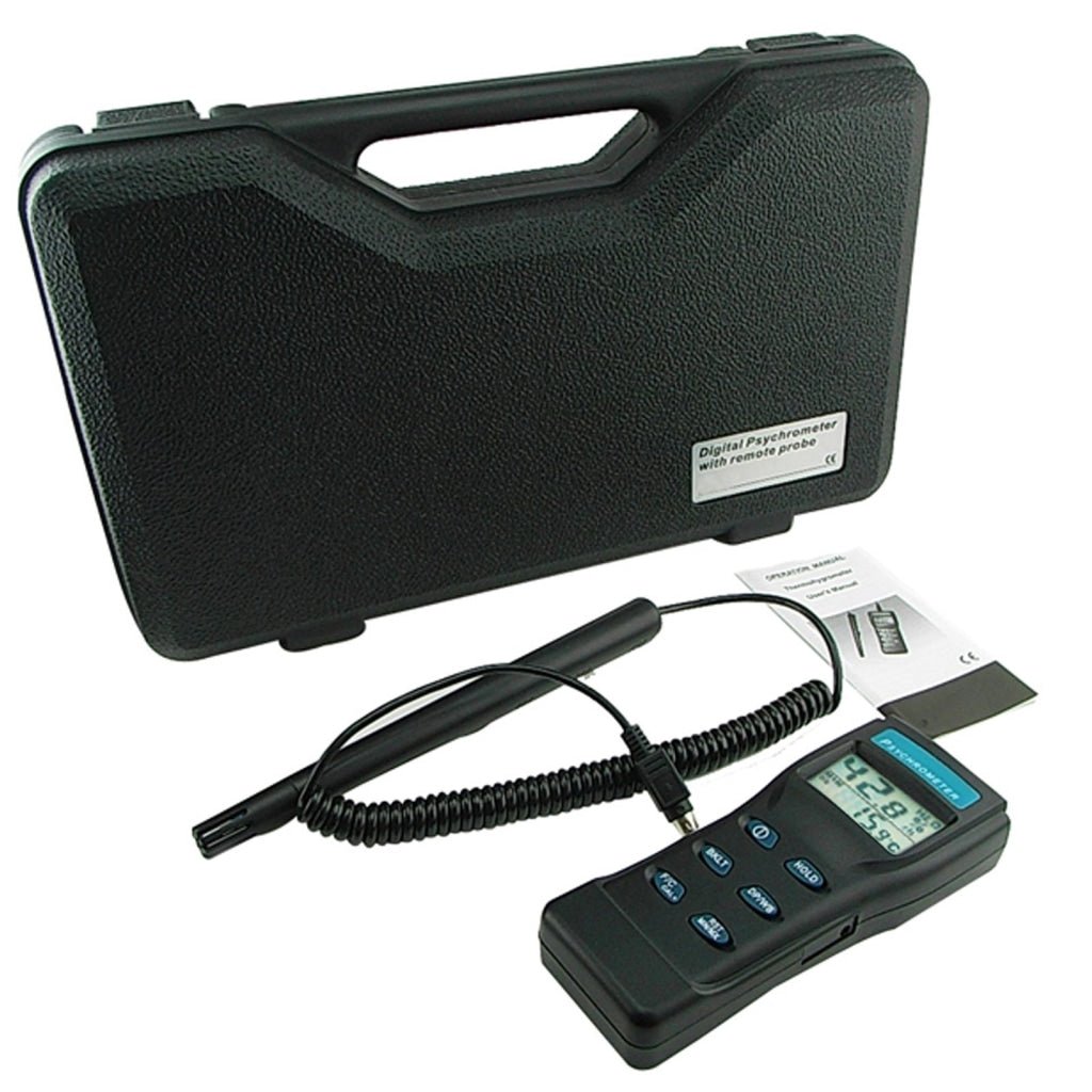 8723 8723 Digital Temperature Humidity RH Meter Gauge Monitor, Professional Thermo - Hygrometer Psychrometer with Dew Point / Wet Bulb Temperature, Hard Case, Replaceable Probe - Gain Express 8723 8723 Digital Temperature Humidity RH Meter Gauge Monitor, Professional Thermo - Hygrometer Psychrometer with Dew Point / Wet Bulb Temperature, Hard Case, Replaceable Probe - Gain Express