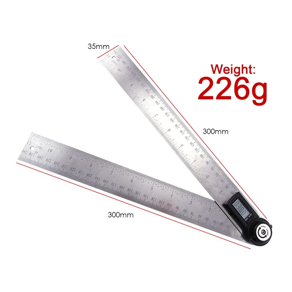 AG - 300D AG - 300D Digital 2 - in - 1 Angle Finder Meter Protractor Ruler 360° 600mm CE marking Digital LCD Display - Gain Express AG - 300D AG - 300D Digital 2 - in - 1 Angle Finder Meter Protractor Ruler 360° 600mm CE marking Digital LCD Display - Gain Express