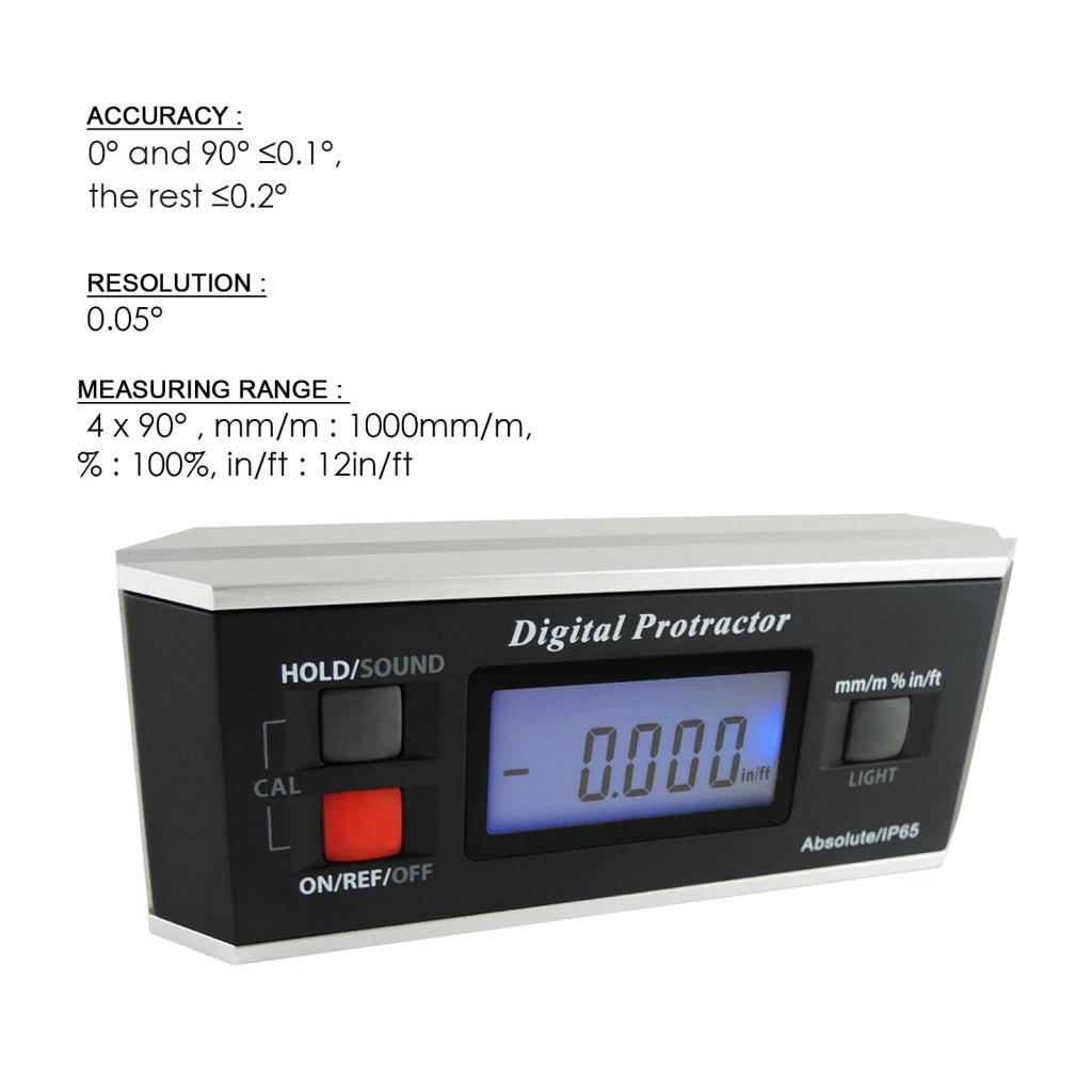 AG - 82413B AG - 82413B Digital Protractor Angle Finder Level Inclinometer Magnetic V - Groove 0~360 with Backlight IP65 - Gain Express AG - 82413B AG - 82413B Digital Protractor Angle Finder Level Inclinometer Magnetic V - Groove 0~360 with Backlight IP65 - Gain Express