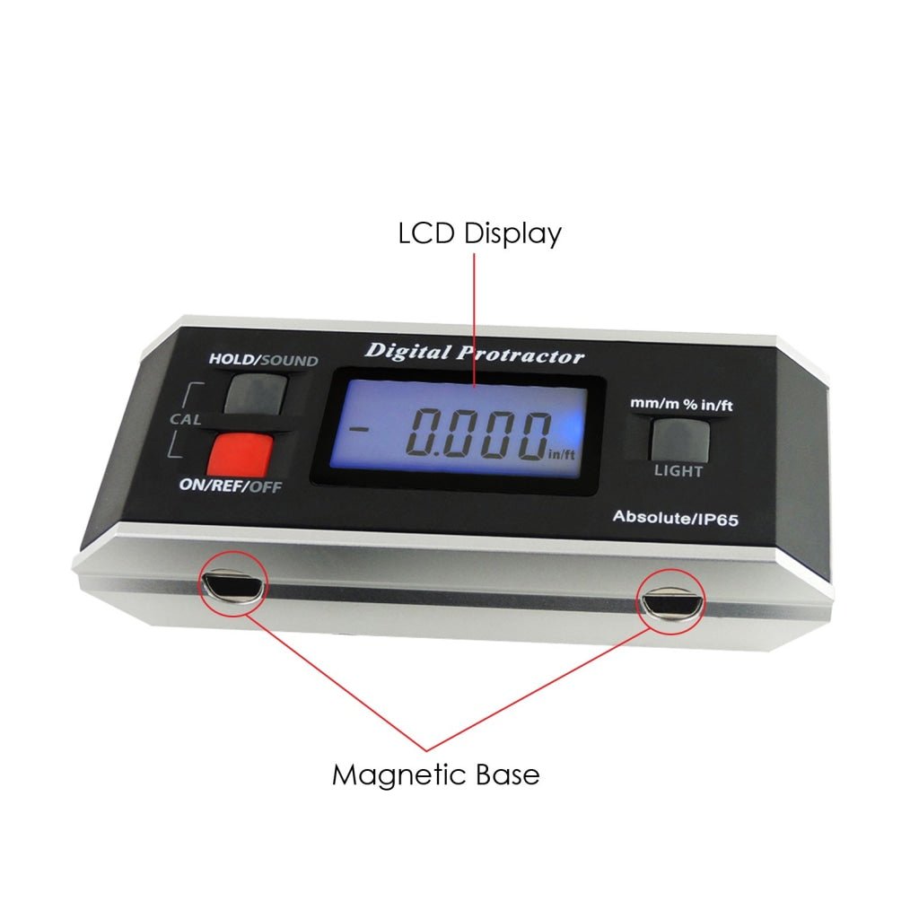 AG - 82413B AG - 82413B Digital Protractor Angle Finder Level Inclinometer Magnetic V - Groove 0~360 with Backlight IP65 - Gain Express AG - 82413B AG - 82413B Digital Protractor Angle Finder Level Inclinometer Magnetic V - Groove 0~360 with Backlight IP65 - Gain Express