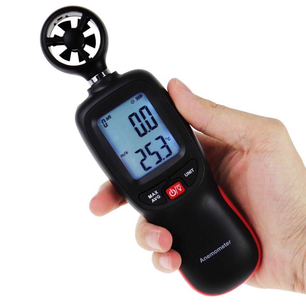 ANE - 271 ANE - 271 Digital Handheld Anemometer Wind Speed Meter Measure Temperature Air Velocity Wind Chill Gauge with Data Recording for Windsurfing Kite flying Sailing Surfing Fishing - Gain Express