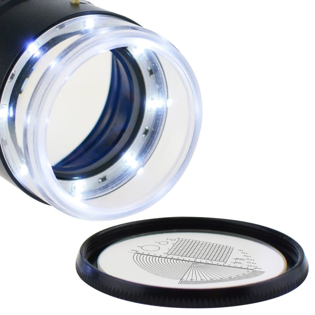 CLMG - 7173_LED CLMG - 7173_LED Magnifier Scale Loupe 10x Magnification 8 LED Light 20mm Scale Chart & 25mm Field of View - Gain Express CLMG - 7173_LED CLMG - 7173_LED Magnifier Scale Loupe 10x Magnification 8 LED Light 20mm Scale Chart & 25mm Field of View - Gain Express