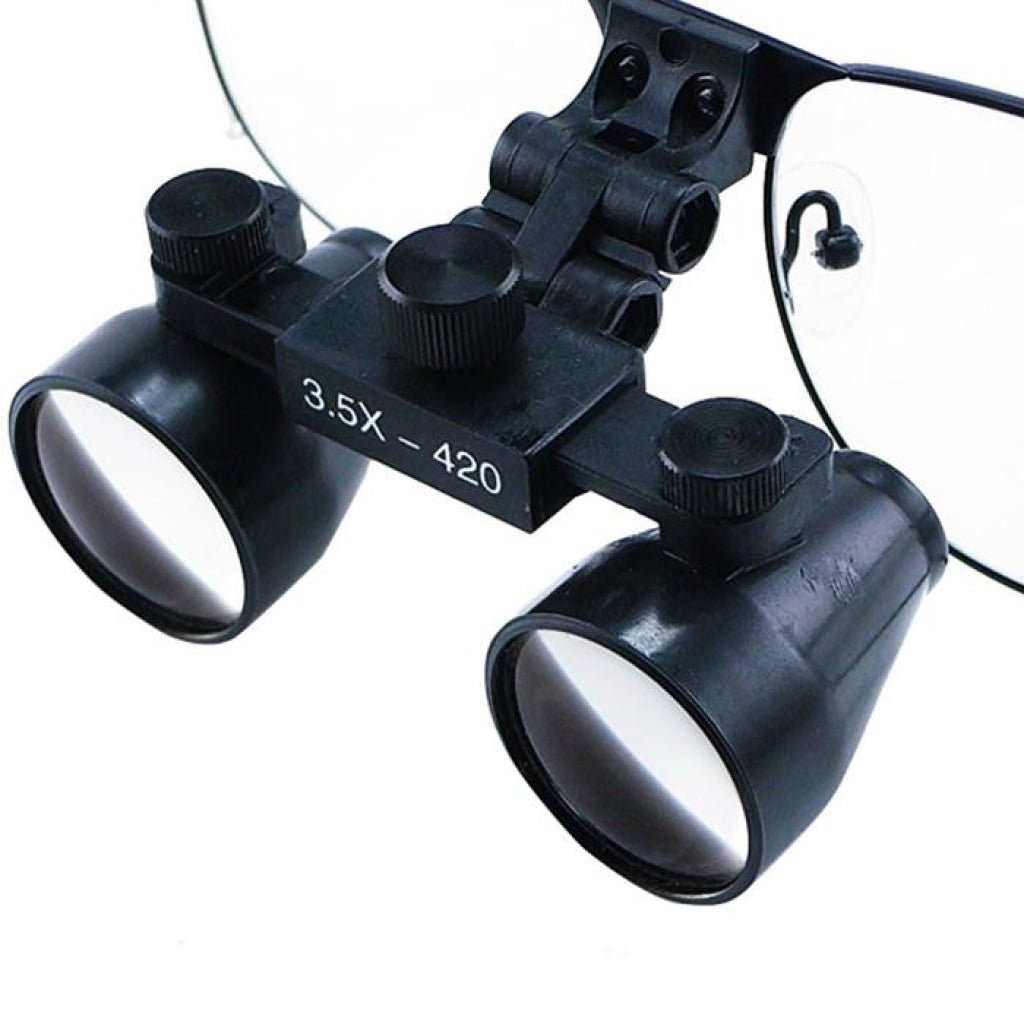 DL - 035 DL - 035 3.5x Magnification Dental Loupes, Galilean Style Titanium Frame, Dental Surgical Medical Binocular, 60mm Field of View + 55mm Depth of Field +420mm Working Distance, Flip - Up Function Flexible Optical Glass Loupe Dentistry - Gain Express DL - 035 DL - 035 3.5x Magnification Dental Loupes, Galilean Style Titanium Frame, Dental Surgical Medical Binocular, 60mm Field of View + 55mm Depth of Field +420mm Working Distance, Flip - Up Function Flexible Optical Glass Loupe Dentistry - Gain Express