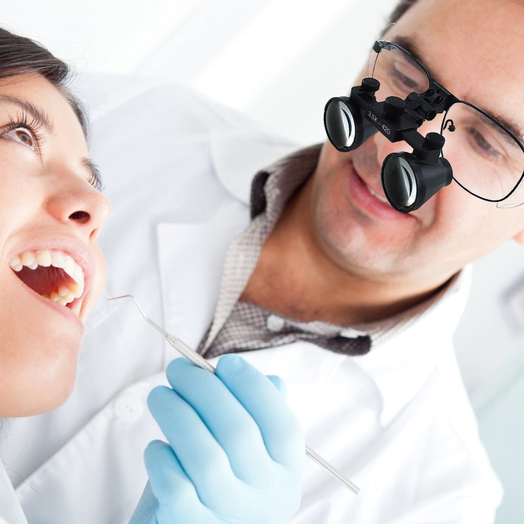 DL - 035 DL - 035 3.5x Magnification Dental Loupes, Galilean Style Titanium Frame, Dental Surgical Medical Binocular, 60mm Field of View + 55mm Depth of Field +420mm Working Distance, Flip - Up Function Flexible Optical Glass Loupe Dentistry - Gain Express DL - 035 DL - 035 3.5x Magnification Dental Loupes, Galilean Style Titanium Frame, Dental Surgical Medical Binocular, 60mm Field of View + 55mm Depth of Field +420mm Working Distance, Flip - Up Function Flexible Optical Glass Loupe Dentistry - Gain Express