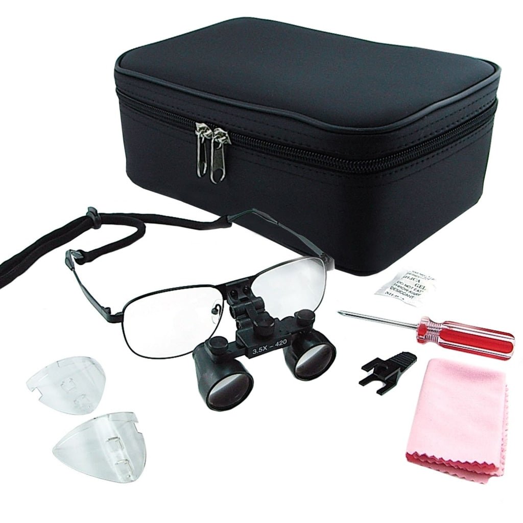 DL - 035 DL - 035 3.5x Magnification Dental Loupes, Galilean Style Titanium Frame, Dental Surgical Medical Binocular, 60mm Field of View + 55mm Depth of Field +420mm Working Distance, Flip - Up Function Flexible Optical Glass Loupe Dentistry - Gain Express DL - 035 DL - 035 3.5x Magnification Dental Loupes, Galilean Style Titanium Frame, Dental Surgical Medical Binocular, 60mm Field of View + 55mm Depth of Field +420mm Working Distance, Flip - Up Function Flexible Optical Glass Loupe Dentistry - Gain Express