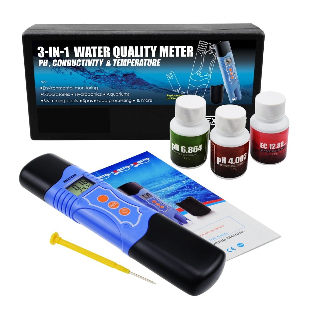 ECM - 226 ECM - 226 3 - in - 1 Conductivity EC & pH & Temperature Meter Multi - parameter Tester Digital Pen ATC, Water Quality Test Analyze Calibration Kit, 0.01mS/cm Resolution, Aquarium Hydroponics Tank Pool Lab Spa - Gain Express ECM - 226 ECM - 226 3 - in - 1 Conductivity EC & pH & Temperature Meter Multi - parameter Tester Digital Pen ATC, Water Quality Test Analyze Calibration Kit, 0.01mS/cm Resolution, Aquarium Hydroponics Tank Pool Lab Spa - Gain Express