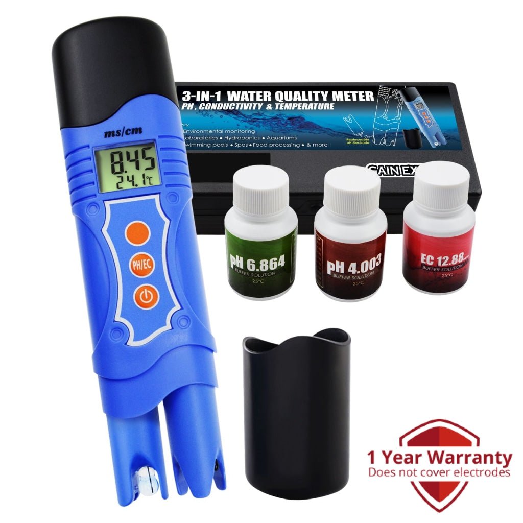 ECM - 226 ECM - 226 3 - in - 1 Conductivity EC & pH & Temperature Meter Multi - parameter Tester Digital Pen ATC, Water Quality Test Analyze Calibration Kit, 0.01mS/cm Resolution, Aquarium Hydroponics Tank Pool Lab Spa - Gain Express ECM - 226 ECM - 226 3 - in - 1 Conductivity EC & pH & Temperature Meter Multi - parameter Tester Digital Pen ATC, Water Quality Test Analyze Calibration Kit, 0.01mS/cm Resolution, Aquarium Hydroponics Tank Pool Lab Spa - Gain Express