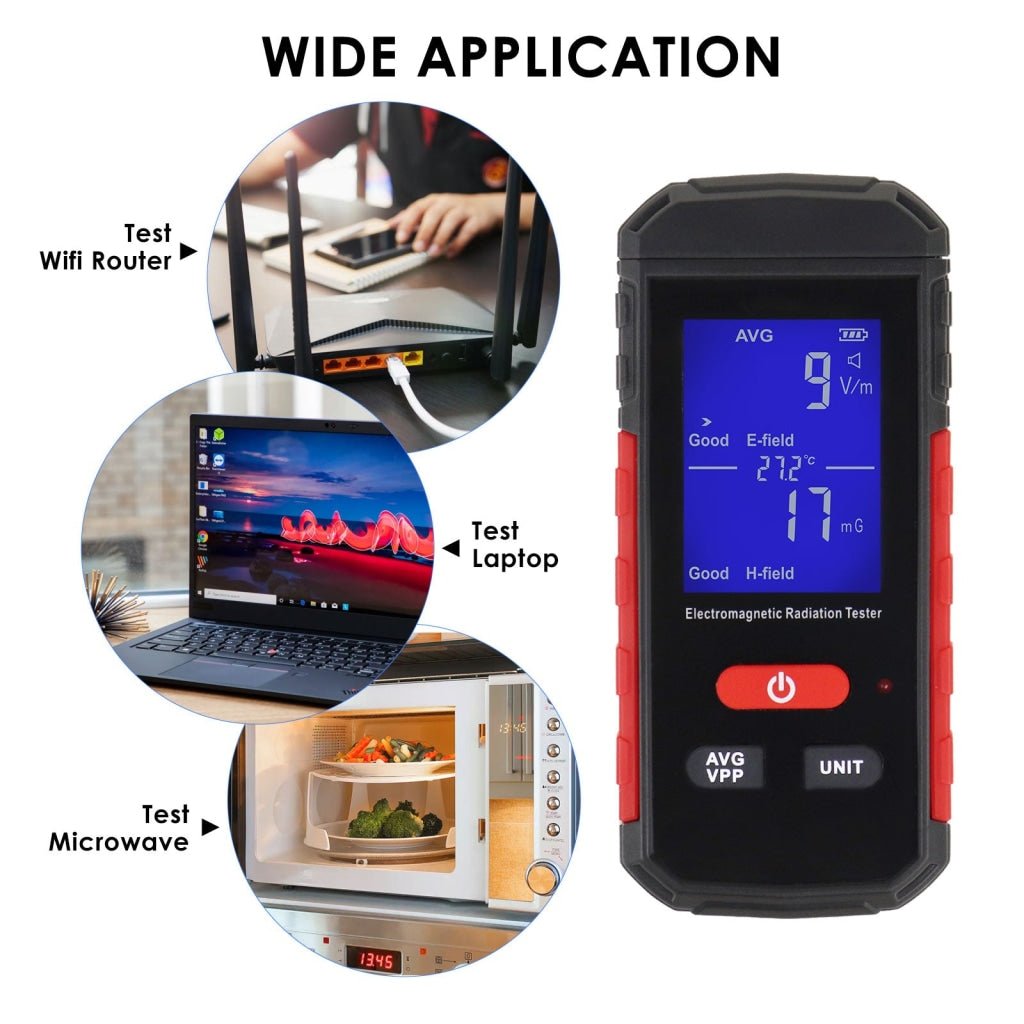 EMF - 347 EMF - 347 Handheld EMF Meter Electromagnetic Radiation Detector 5Hz~3.5GHz Rechargeable EMF Detector Temperature Tester for Ghost Hunting EMF Radiation Detecting - Gain Express EMF - 347 EMF - 347 Handheld EMF Meter Electromagnetic Radiation Detector 5Hz~3.5GHz Rechargeable EMF Detector Temperature Tester for Ghost Hunting EMF Radiation Detecting - Gain Express