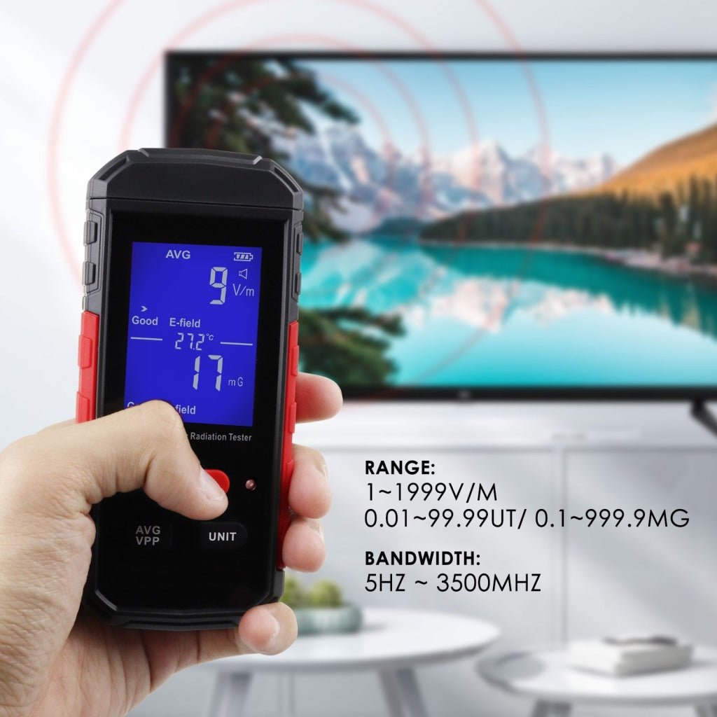 EMF - 347 EMF - 347 Handheld EMF Meter Electromagnetic Radiation Detector 5Hz~3.5GHz Rechargeable EMF Detector Temperature Tester for Ghost Hunting EMF Radiation Detecting - Gain Express EMF - 347 EMF - 347 Handheld EMF Meter Electromagnetic Radiation Detector 5Hz~3.5GHz Rechargeable EMF Detector Temperature Tester for Ghost Hunting EMF Radiation Detecting - Gain Express