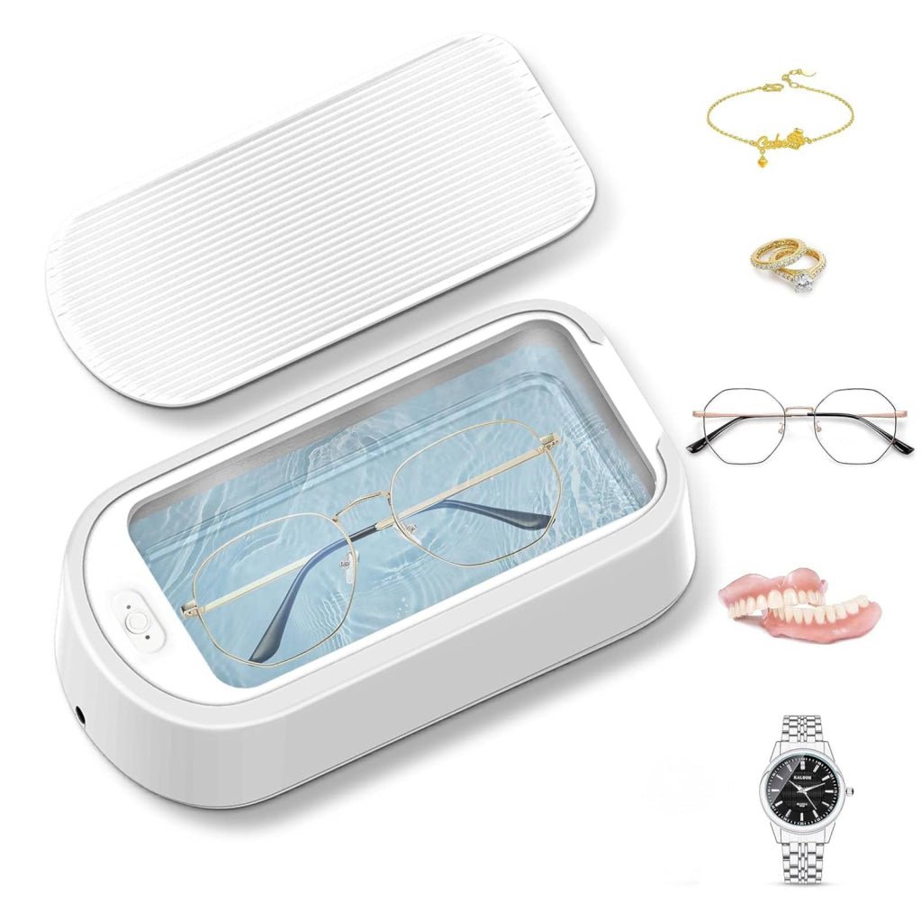 Ultrasonic Jewelry Cleaner Machine 600ml Portable Ultrasonic Denture and Eye Glasses Jewelry Cleaner High Frequency Vibration Non - slip Bottom with 304 Stainless Steel Tank - Gain Express Ultrasonic Jewelry Cleaner Machine 600ml Portable Ultrasonic Denture and Eye Glasses Jewelry Cleaner High Frequency Vibration Non - slip Bottom with 304 Stainless Steel Tank - Gain Express