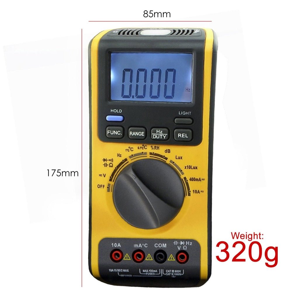 GVA - 19 GVA - 19 5 - in - 1 Multimeter with LUX, dB, °C, RH, AC, DC - Gain Express GVA - 19 GVA - 19 5 - in - 1 Multimeter with LUX, dB, °C, RH, AC, DC - Gain Express