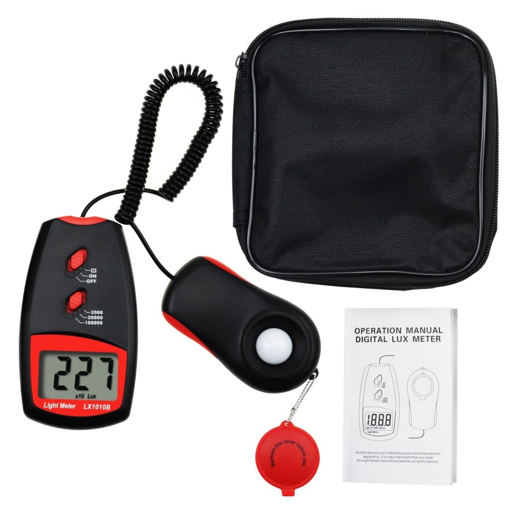 LX - 1010BN LX - 1010BN Digital Light Meter Luxmeter 0~100,000 Lux w/ Selectable Range x1 x10 x100, Handheld Illuminance Tester Sensor Illuminometer Lighting Level Measurement, for Indoor Room Greenhouse Plants Home - Gain Express LX - 1010BN LX - 1010BN Digital Light Meter Luxmeter 0~100,000 Lux w/ Selectable Range x1 x10 x100, Handheld Illuminance Tester Sensor Illuminometer Lighting Level Measurement, for Indoor Room Greenhouse Plants Home - Gain Express