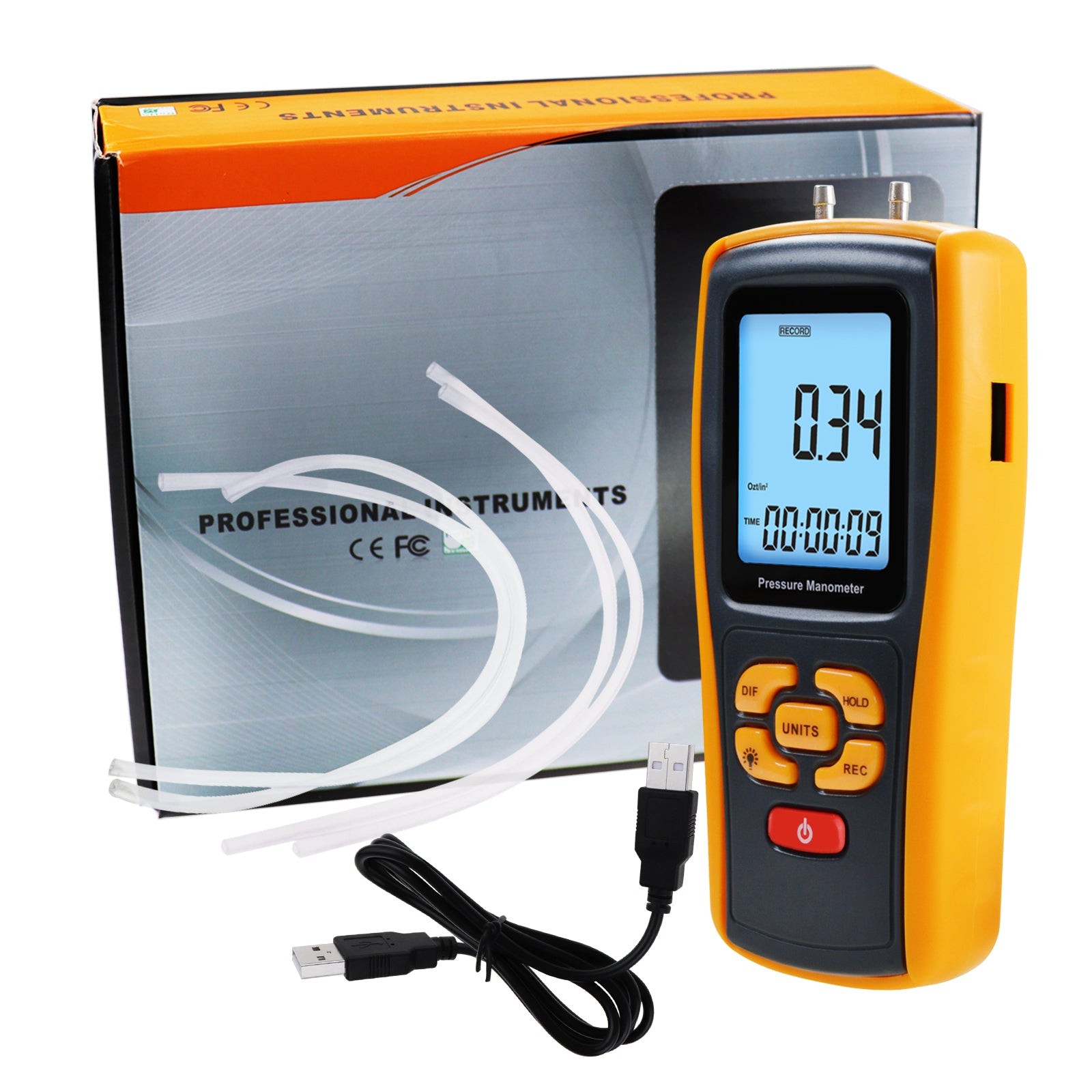 MAN - 277 MAN - 277 Digital Manometer Digital Air Pressure Meter Differential Air Pressure Gauge Dual Port HVAC Gas Pressure Tester Handheld Portable Tool - Gain Express MAN - 277 MAN - 277 Digital Manometer Digital Air Pressure Meter Differential Air Pressure Gauge Dual Port HVAC Gas Pressure Tester Handheld Portable Tool - Gain Express