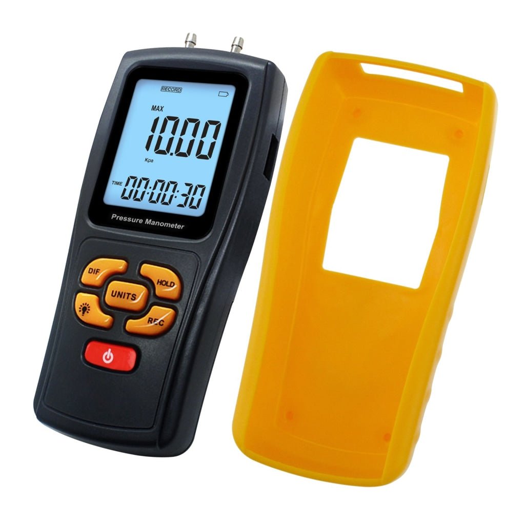 MAN - 277 MAN - 277 Digital Manometer Digital Air Pressure Meter Differential Air Pressure Gauge Dual Port HVAC Gas Pressure Tester Handheld Portable Tool - Gain Express MAN - 277 MAN - 277 Digital Manometer Digital Air Pressure Meter Differential Air Pressure Gauge Dual Port HVAC Gas Pressure Tester Handheld Portable Tool - Gain Express