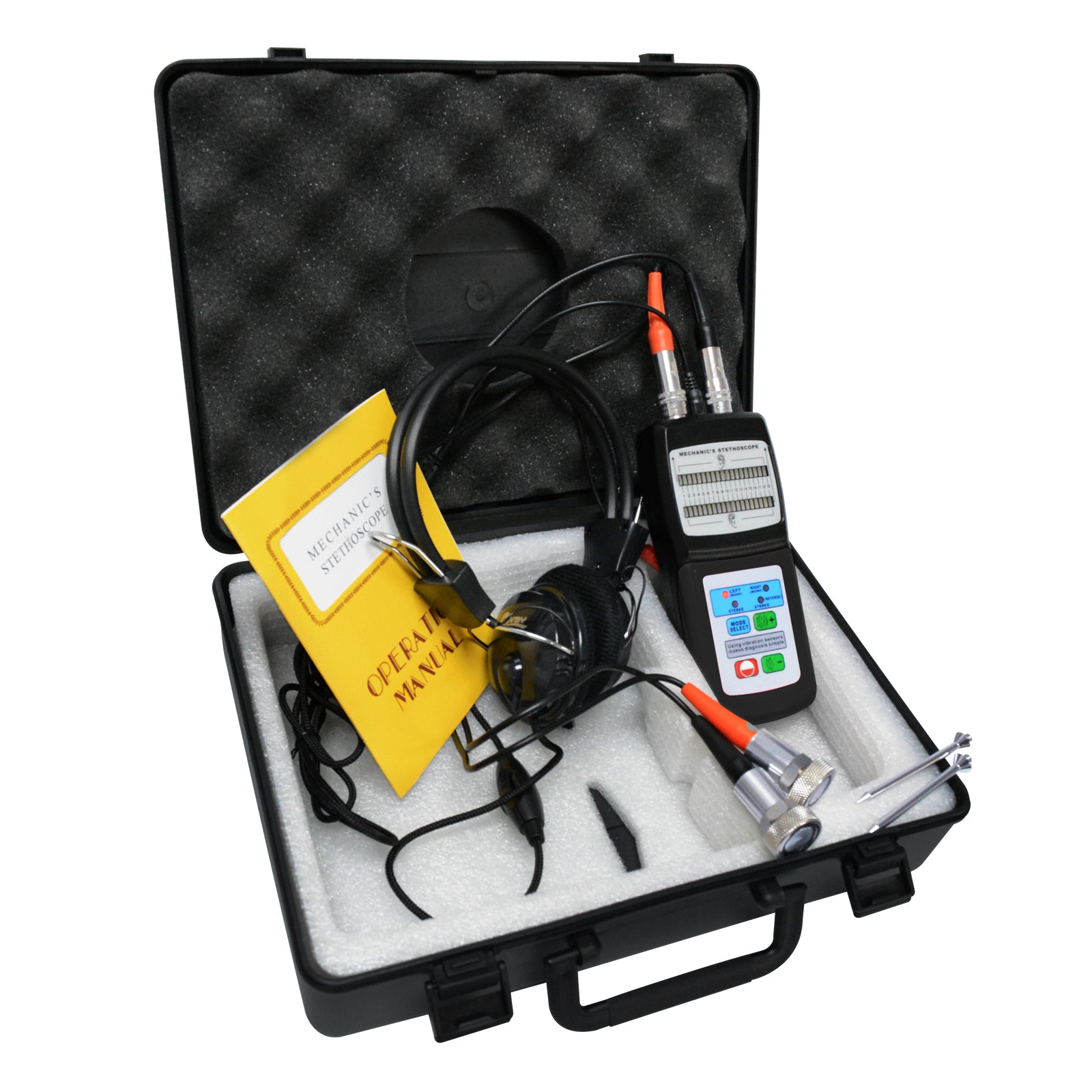 MS - 120 MS - 120 Landtek Digital Mechanic's Engine Stethoscope with Headphone & 2 Separate Sensor Probe, Machine Faults Detector 10~10K Hz, Diagnostic Tool for Sound Noise Detection Automotive Automobile Car Set Kit - Gain Express MS - 120 MS - 120 Landtek Digital Mechanic's Engine Stethoscope with Headphone & 2 Separate Sensor Probe, Machine Faults Detector 10~10K Hz, Diagnostic Tool for Sound Noise Detection Automotive Automobile Car Set Kit - Gain Express