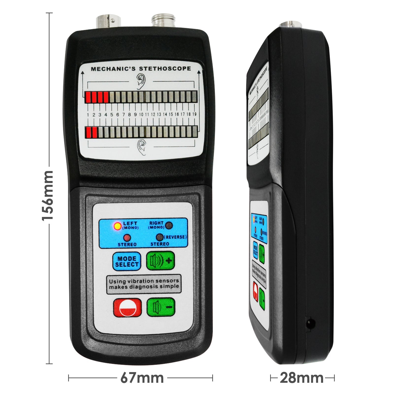 MS - 120 MS - 120 Landtek Digital Mechanic's Engine Stethoscope with Headphone & 2 Separate Sensor Probe, Machine Faults Detector 10~10K Hz, Diagnostic Tool for Sound Noise Detection Automotive Automobile Car Set Kit - Gain Express MS - 120 MS - 120 Landtek Digital Mechanic's Engine Stethoscope with Headphone & 2 Separate Sensor Probe, Machine Faults Detector 10~10K Hz, Diagnostic Tool for Sound Noise Detection Automotive Automobile Car Set Kit - Gain Express