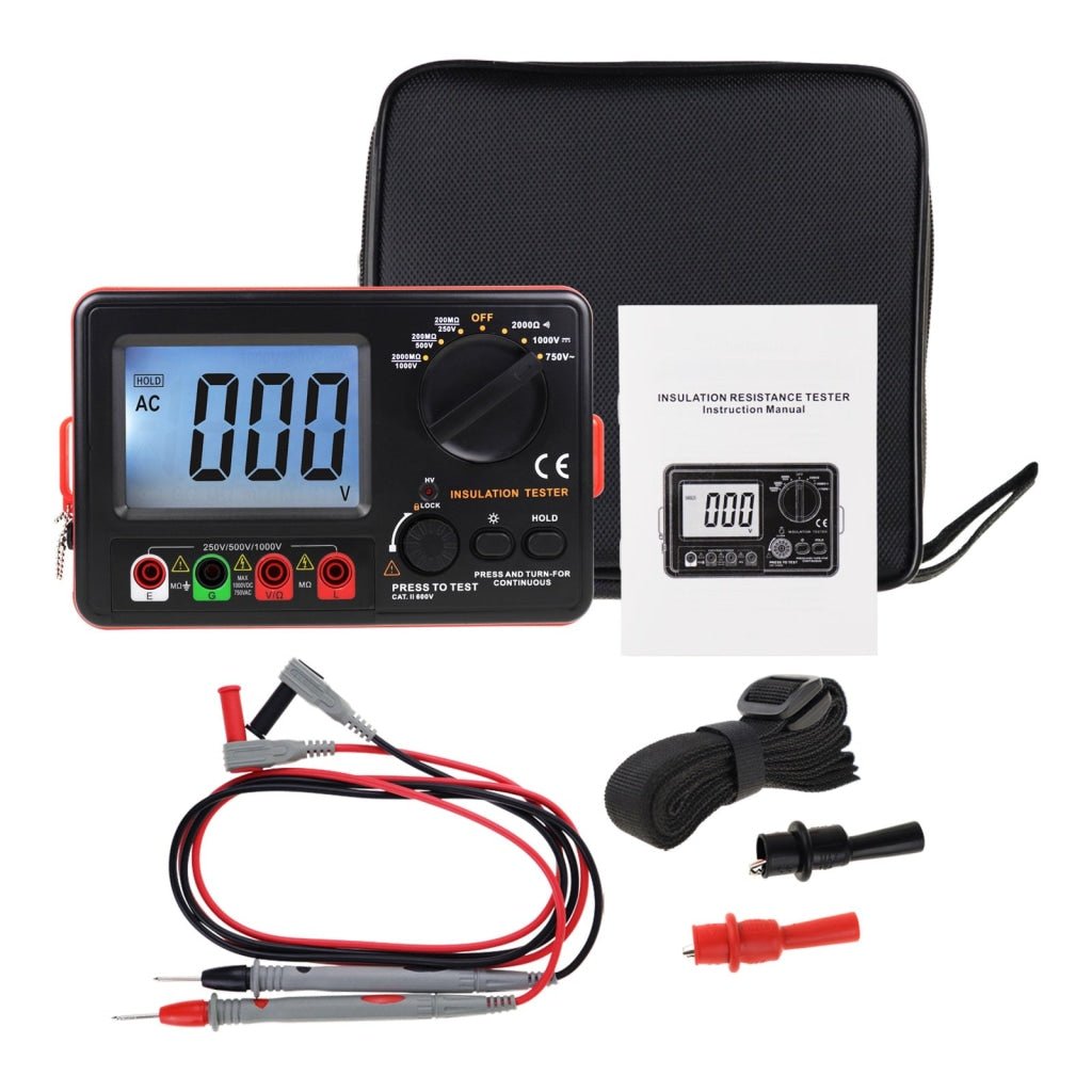 VC60B Digitale Multimeter Isolatie Weerstand Multi Tester DCV ACV Megohm Meter Megohmmeter met Backlit LCD DC-250/500/1000V AC-750V 0.1~2000M VC60B Digitale Multimeter Isolatie Weerstand Multi Tester DCV ACV Megohm Meter Megohmmeter met Backlit LCD DC-250/500/1000V AC-750V 0.1~2000M