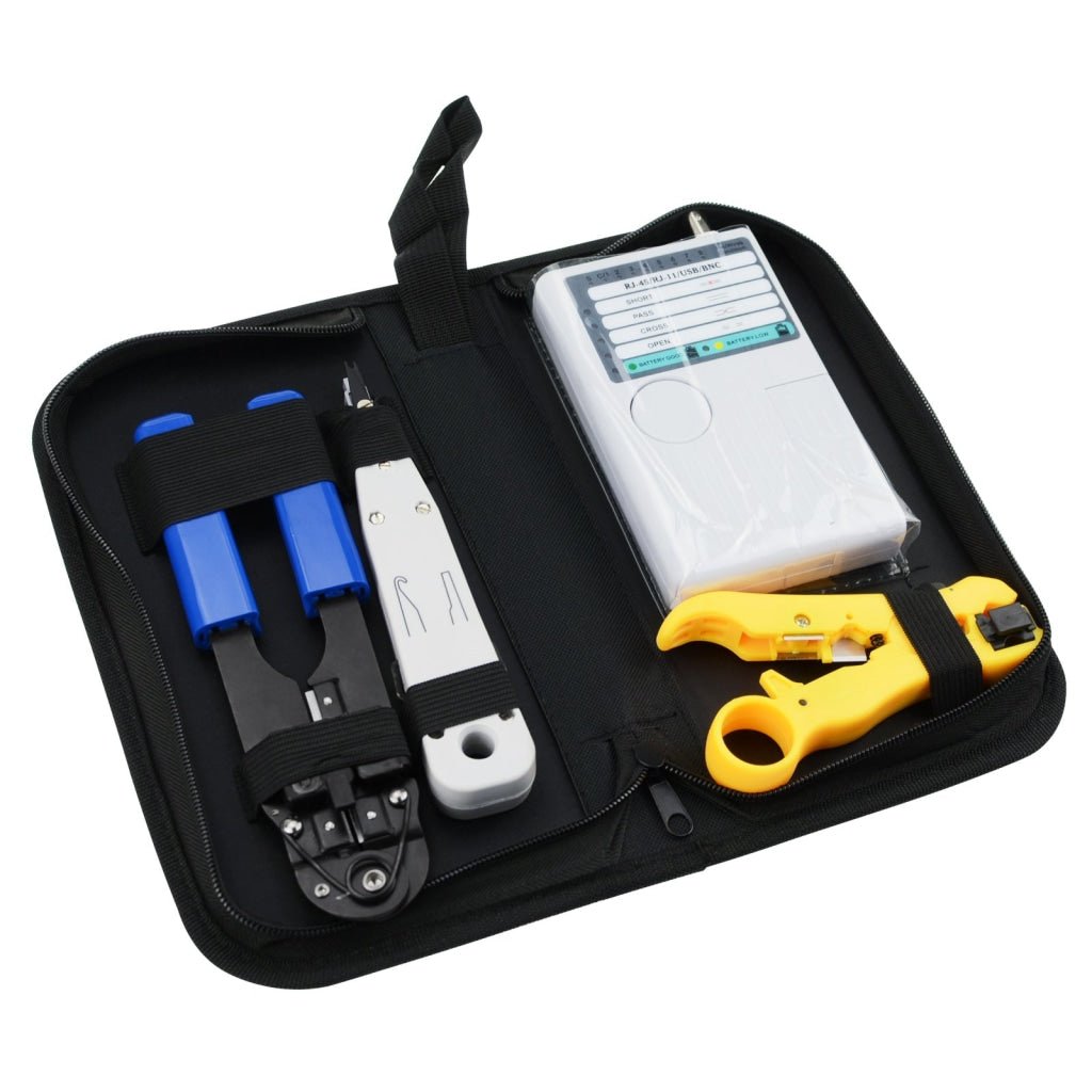 NF - 1202 NF - 1202 Combo Set Network Cable Tester Tool Kit - Crimping Crimper Tool Punch Down Tool Wire Stripper Cutter, RJ45 RJ11 USB BNC Flat UTP Cat5 Cat6 Coax cable Stripping Universal Tool - Gain Express NF - 1202 NF - 1202 Combo Set Network Cable Tester Tool Kit - Crimping Crimper Tool Punch Down Tool Wire Stripper Cutter, RJ45 RJ11 USB BNC Flat UTP Cat5 Cat6 Coax cable Stripping Universal Tool - Gain Express