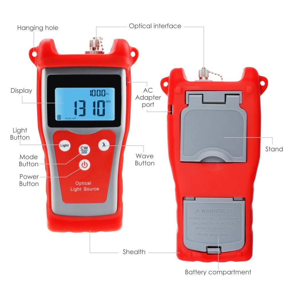 NF - 902 NF - 902 Fiber Optical Light Source for Power Meter Handheld with 1310/ 1550nm Wavelength FC/ ST/ SC Interchangeable Interfaces - Gain Express NF - 902 NF - 902 Fiber Optical Light Source for Power Meter Handheld with 1310/ 1550nm Wavelength FC/ ST/ SC Interchangeable Interfaces - Gain Express