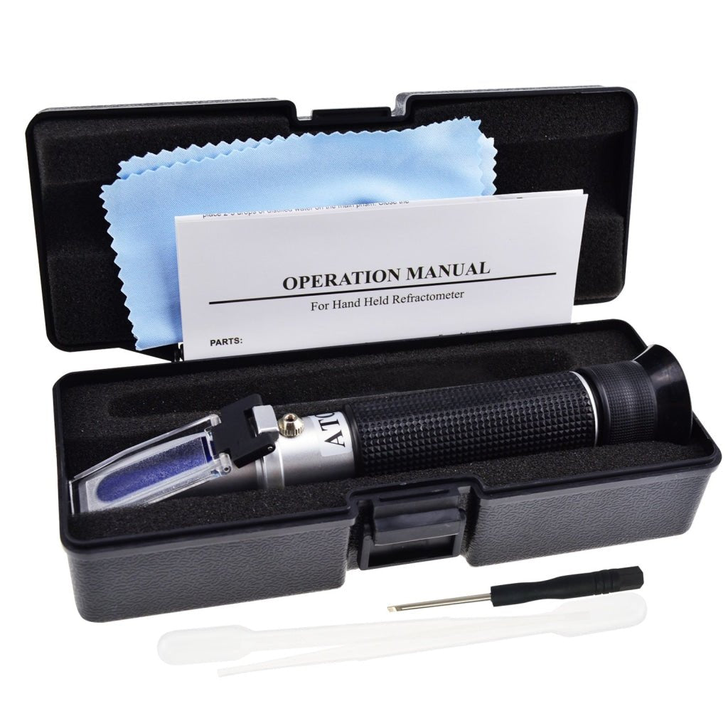 REBS - 10ATC REBS - 10ATC Tri - Scale Refractometer ATC Brix 0 - 10%/ Salinity 0 - 100PPT/ Specific Gravity 1.000 - 1.070, for Saltwater Brackish Marine Reef Tank Salt Sea Water Hydroponic Aquarium Control Monitoring - Gain Express REBS - 10ATC REBS - 10ATC Tri - Scale Refractometer ATC Brix 0 - 10%/ Salinity 0 - 100PPT/ Specific Gravity 1.000 - 1.070, for Saltwater Brackish Marine Reef Tank Salt Sea Water Hydroponic Aquarium Control Monitoring - Gain Express