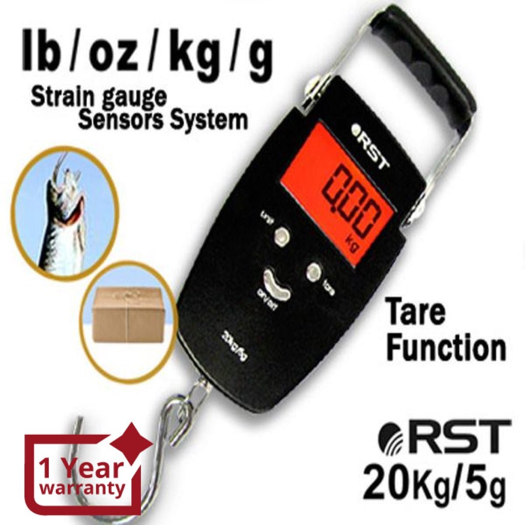 RST - 08081 Digital Weight Luggage Fishing Hanging Scale 20kg lb oz - Gain Express RST - 08081 Digital Weight Luggage Fishing Hanging Scale 20kg lb oz - Gain Express