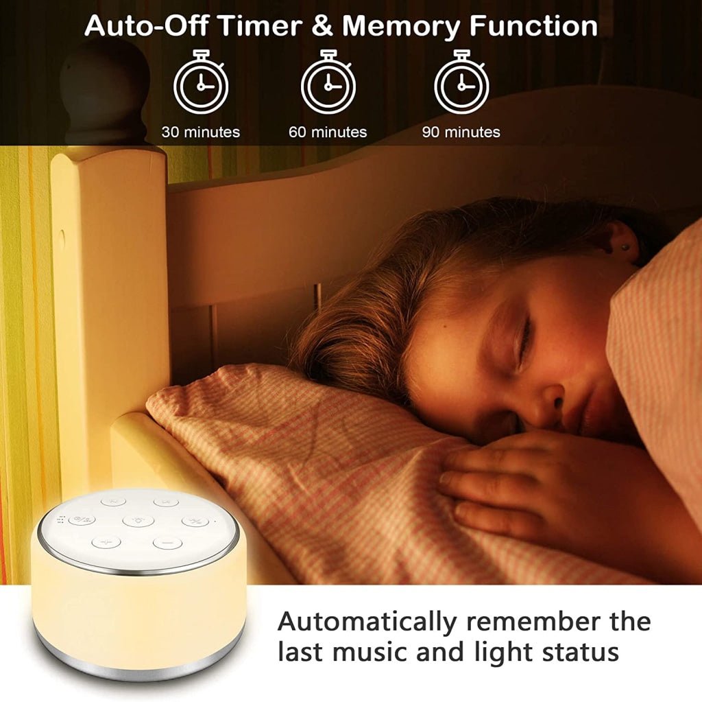 White Noise Machine for Sleeping Baby Kids – Portable Sound Machine with Night Light, USB Rechargeable, 34 Soothing Noises, Auto - Off Timer, Sleep Machine for Adults Babies Lullaby Travel Home - Gain Express White Noise Machine for Sleeping Baby Kids – Portable Sound Machine with Night Light, USB Rechargeable, 34 Soothing Noises, Auto - Off Timer, Sleep Machine for Adults Babies Lullaby Travel Home - Gain Express
