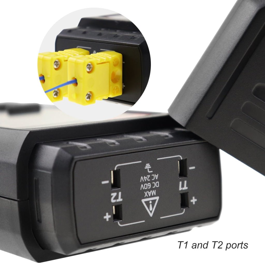 TA611B_R Dual Channel K/J Probe Thermocouple Thermometer T1 - T2 Channel Temperature Measurement - Gain Express TA611B_R Dual Channel K/J Probe Thermocouple Thermometer T1 - T2 Channel Temperature Measurement - Gain Express