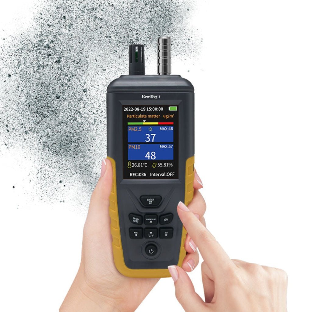 TC - 8100 Digital Handheld Dust Particle Counter PM2.5, PM10 AQI Tester Data Logging Function up to 999 Set - Gain Express TC - 8100 Digital Handheld Dust Particle Counter PM2.5, PM10 AQI Tester Data Logging Function up to 999 Set - Gain Express
