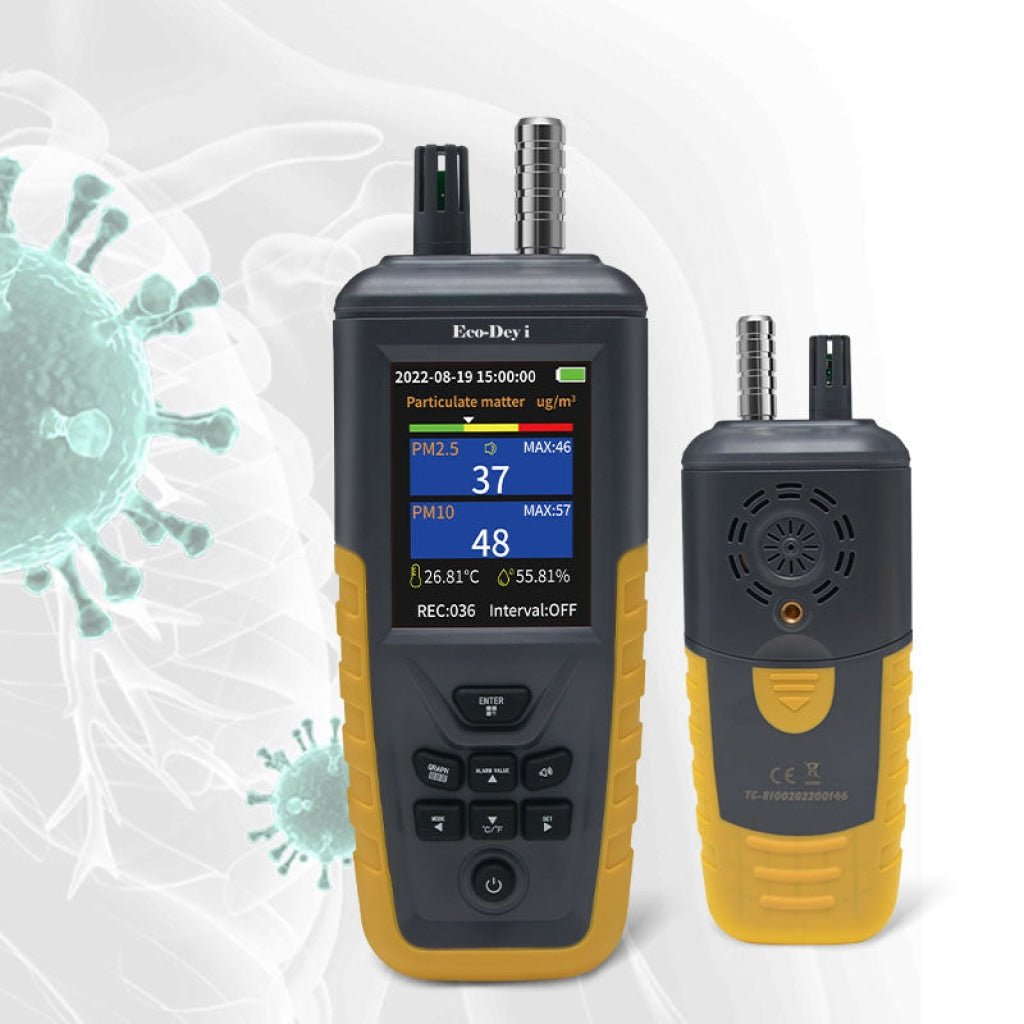 TC - 8100 Digital Handheld Dust Particle Counter PM2.5, PM10 AQI Tester Data Logging Function up to 999 Set - Gain Express TC - 8100 Digital Handheld Dust Particle Counter PM2.5, PM10 AQI Tester Data Logging Function up to 999 Set - Gain Express