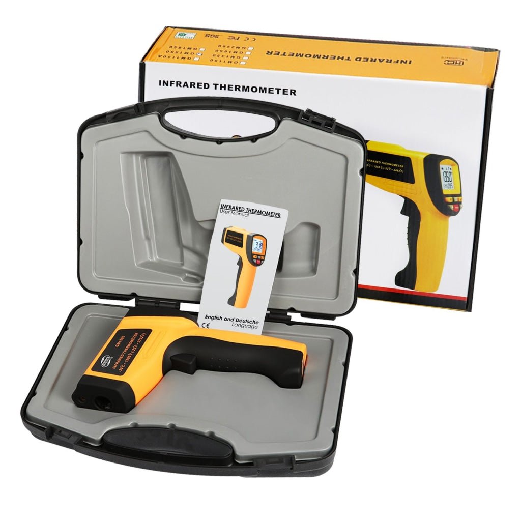 THE - 266 Lasergrip Non - Contact Digital Laser Infrared Gun Celsius and Fahrenheit High Temperature - 30℃~1500℃ ( - 22℉~2732℉) Thermometer IR Instant Read Temperature Adjustable Emissivity and 80 sets Data Storage - Gain Express THE - 266 Lasergrip Non - Contact Digital Laser Infrared Gun Celsius and Fahrenheit High Temperature - 30℃~1500℃ ( - 22℉~2732℉) Thermometer IR Instant Read Temperature Adjustable Emissivity and 80 sets Data Storage - Gain Express