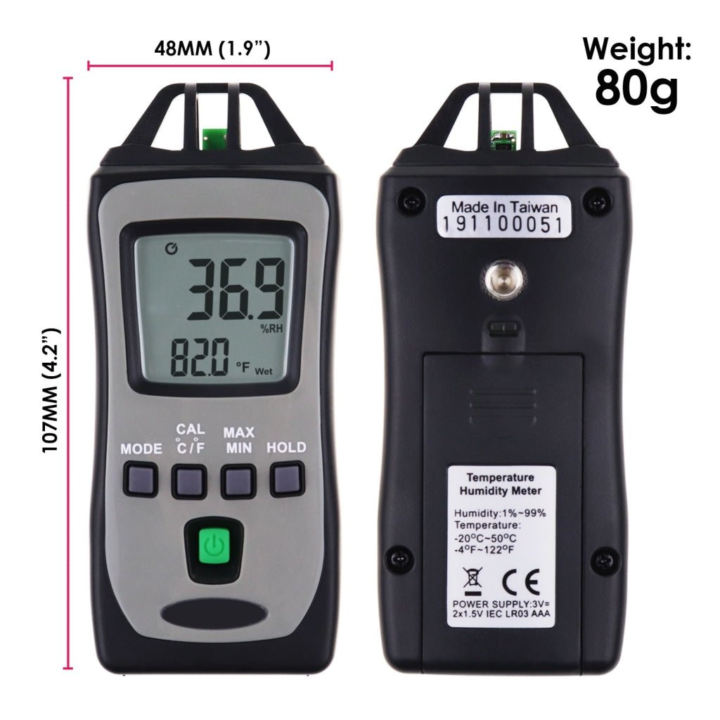 TM - 730 Digital Pocket Size Thermo - Hygrometer Temperature Meter Humidity Tester with Wet Bulb and Dew Point Measurement - Gain Express TM - 730 Digital Pocket Size Thermo - Hygrometer Temperature Meter Humidity Tester with Wet Bulb and Dew Point Measurement - Gain Express