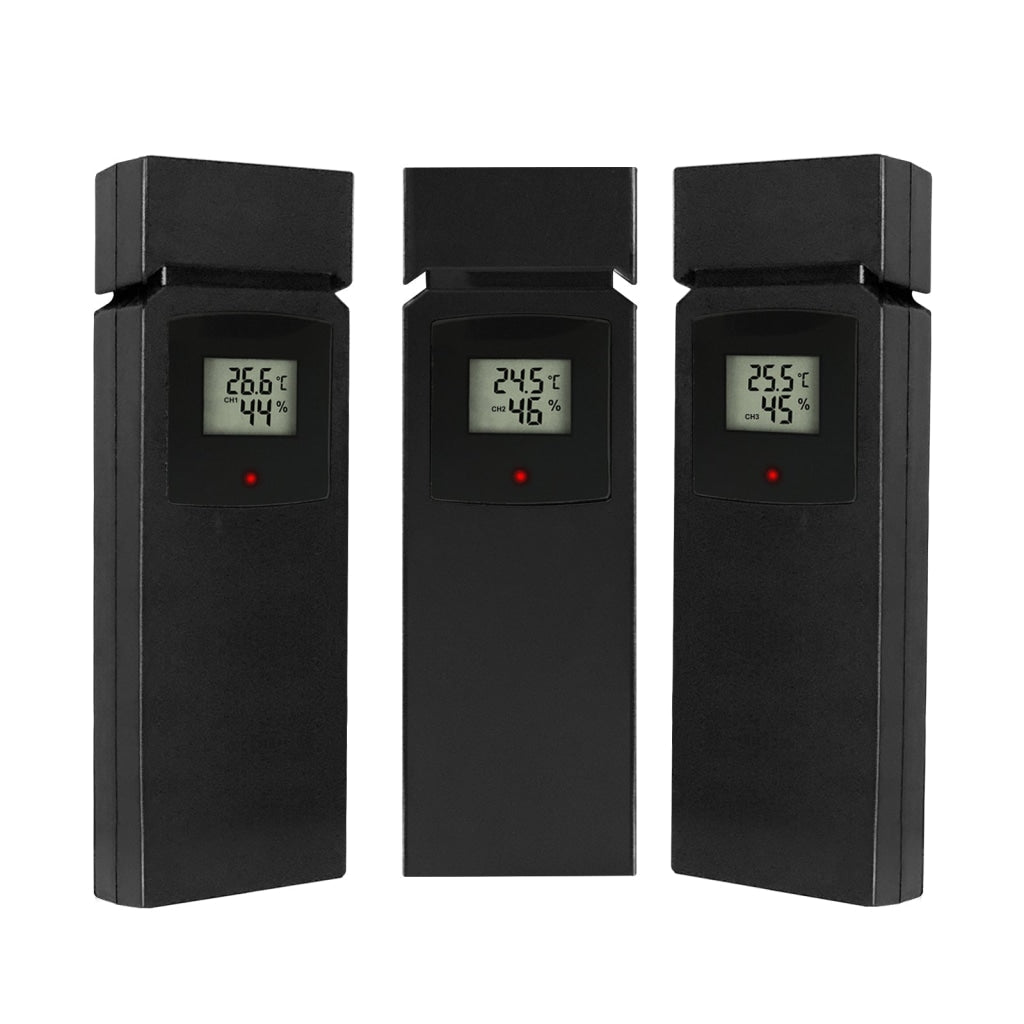 WEA - 46 Digital Weather Station with Thermometer and Hygrometer 3 Indoor/ Outdoor Wireless Sensors, Alarm Clock for Temperature and Humidity measurement - Gain Express WEA - 46 Digital Weather Station with Thermometer and Hygrometer 3 Indoor/ Outdoor Wireless Sensors, Alarm Clock for Temperature and Humidity measurement - Gain Express