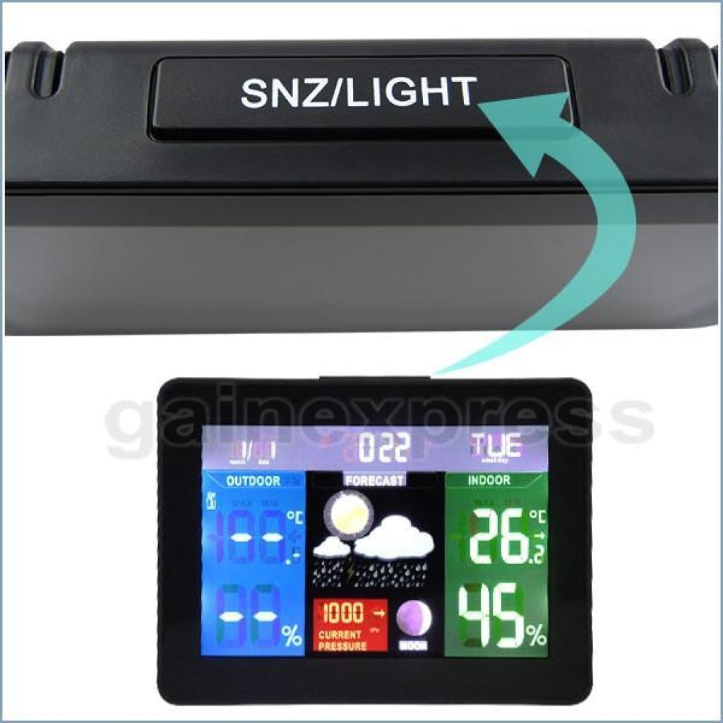 WS - 001 - 1S DCF RCC Desktop Weather Forecast Station Thermometer Barometer Temperature Monitor - Gain Express WS - 001 - 1S DCF RCC Desktop Weather Forecast Station Thermometer Barometer Temperature Monitor - Gain Express