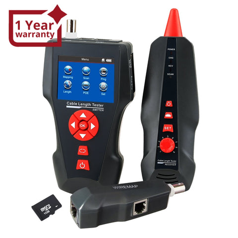 Nf-8601 Digital Cable Length Tester Rj45 Rj11 Bnc Coax Network With Free Tf Card Handheld Wire