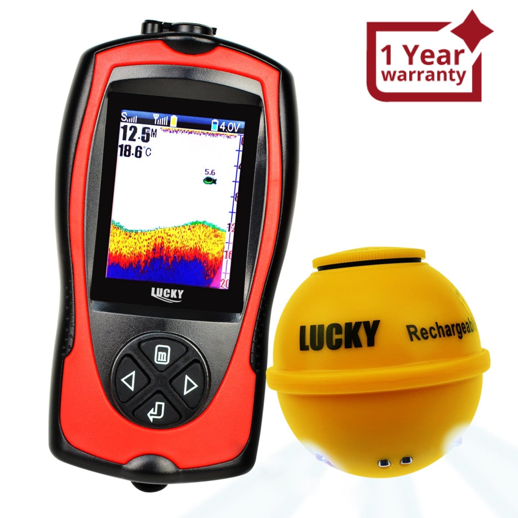Lucky Rechargeable Wireless Fish Finder Attractive Lamp 45M Depth