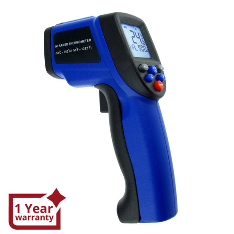 The-34 -50~750°C/ -58~1382°F Non Contact Digital Ir Infrared Laser Thermometer 12:1 Ds Pyrometer