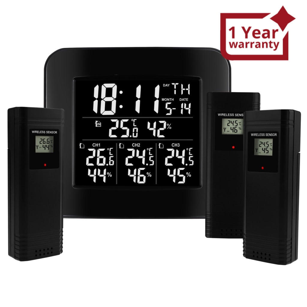 WEA-288 Digital Wireless Weather Station Indoor Outdoor Temperature an –  Gain Express