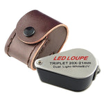 Gm21 Mini Jeweler Loupe 20X Magnifier + Led & Uv Light 21Mm Lens Jeweller Loupes