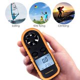 Am-816 2-In-1 Mini Handheld Digital Anemometer With Thermometer Air Flow Wind Speed Meter Beaufort