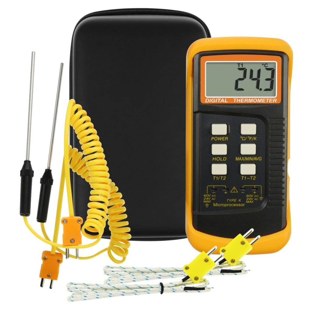 Digital Humidity & Temperature Meter ,w/ Type K Thermocouple Sensor – Gain  Express
