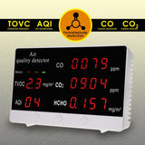 AQM-306 Air Quality Monitor CO2 / CO / HCHO / TVOC / AQI Formaldehyde Detector Rechargeable Accurate Air Gas Tester for Home Office and Various Occasion