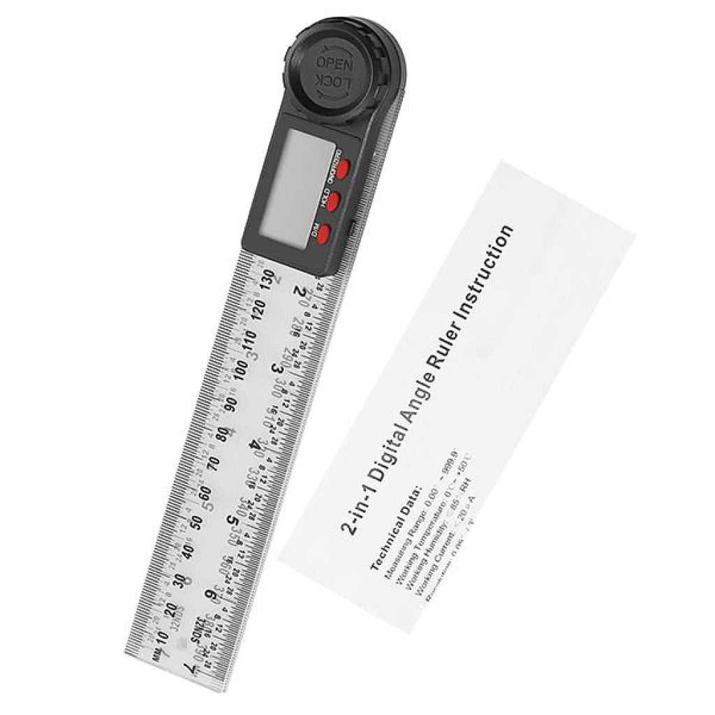 6-039R_200MM 2-in-1 Digital Protractor Electronic Angle Ruler 200mm (8 –  Gain Express