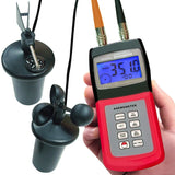AM-4836C Digital Multi-function Thermo Anemometer with 3-Cup Type Sensor, Portable Wind Speed Air Flow Gauge, Weather Wind Velocity Direction Tester Meter - Gain Express