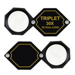 Gem-253 30X Jeweler 20.5Mm Gem Loupe Magnifiers Jewelry Triplet Lens Optical Glass Magnification For