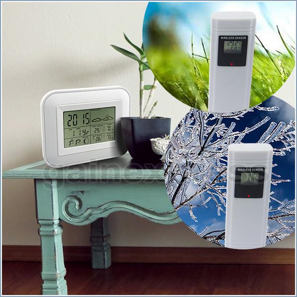 Wireless Thermometer with Outdoor Temperature and Humidity Sensor