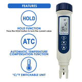 837-3 Pentype TDS / Salinity / Temperature Tester Water Quality Meter ATC Multiple Units (ppt, ppm, S.G., %, °C, °F) Digital Tool for Saltwater Monitoring & Testing IP65 Waterproof Housing