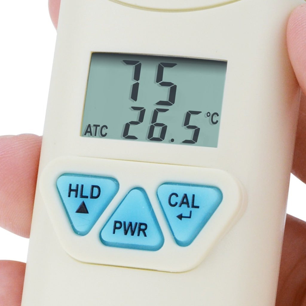 868 - 1 868 - 1 0.0 - 14.0 pH & Temperature Meter ATC Dual Display, Portable Digital Pen - Type Tester, IP67 Waterproof Dustproof, for Hydroponics Aquariums Drinking Water Quality Control Testing - Gain Express